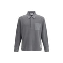 Gray Cotton Polo Shirt