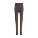 Gray Fleece Wool Leggings