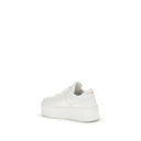 White Calf Leather Bos Taurus Platform Sneakers