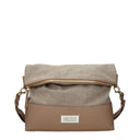 Beige Fabric Shoulder Bag