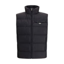 Black Recycled Polyamide Sleveless Jacket