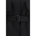 Black Fleece Wool Trench Coat
