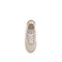 Beige Nylon Athletic Sneakers