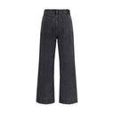 Black Cotton High-Waisted Jean