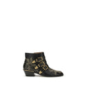 Black Calf Leather Bos Taurus Lace-Up Boots