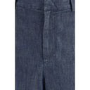 Blue Cotton Bermuda Shorts