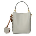 Gray Leather Handbag