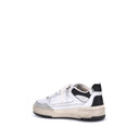 White Calf Leather Bos Taurus Chunky Sneakers