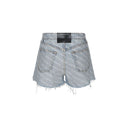 Blue Cotton Bermuda Shorts
