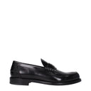 Black Leather Slip-On Loafers