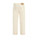 White Cotton High-Waisted Jean