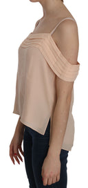 Orange Off Shoulder Strap Square Neck Top Blouse