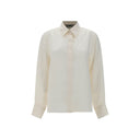 White Silk Pattern Shirt