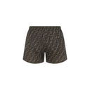 Brown Polyester Swim Shorts