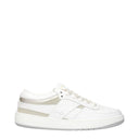 White Leather Low Top Sneakers