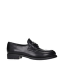 Black Leather Slip-On Loafers