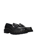 Black Leather Slip-On Loafers