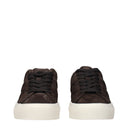 Brown Leather Low Top Sneakers