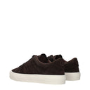 Brown Leather Low Top Sneakers