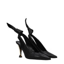 Black Leather High Heel Pumps