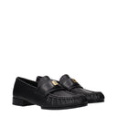 Black Leather Slip-On Loafers
