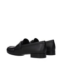 Black Leather Slip-On Loafers