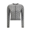 Gray Fleece Wool Cardigan