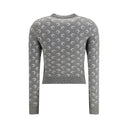 Gray Fleece Wool Cardigan