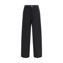 Black Cotton Athletic Pants