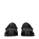 Black Leather Slip-On Loafers