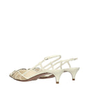 Beige Raffia Strap-On Sandals