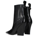 Black Leather Ankle Boots