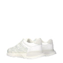 White Fabric Athletic Sneakers