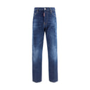 Blue Cotton Slim Fit Jeans