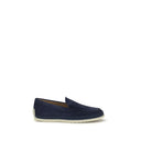Blue Calf Leather Bos Taurus Slip-On Loafers