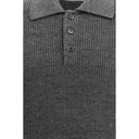 Gray Cotton Polo Shirt