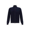 Blue Fleece Wool Cardigan