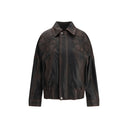Brown Viscose Bomber