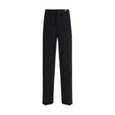 Black Fleece Wool Dress Pants