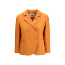 Orange Fleece Wool Blazer