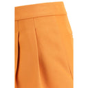 Orange Fleece Wool Bermuda Shorts