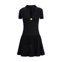 Black Viscose Casual Dress