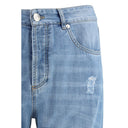 Light Blue Cotton Relaxed Fit Jeans