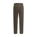Bicolor Fleece Wool Casual Pants