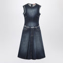 Acne Studios Blue layered denim midi dress