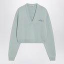 Acne Studios Faded mint wool v-neck sweater