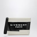 Givenchy Beige fabric logo tape pouch