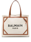 Balmain B-Army 42 canvas tote bag with leather details - Allure Absolue
