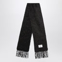 Acne Studios Black wool scarf with logo