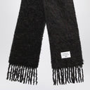 Acne Studios Black wool scarf with logo